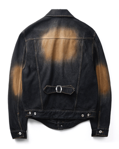 JUNTAE KIM - Gathered Denim Jacket - SS25 - BLACK